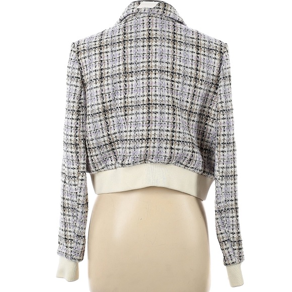 Mango Helen tweed heart button bomber jacket - Picture 16 of 16